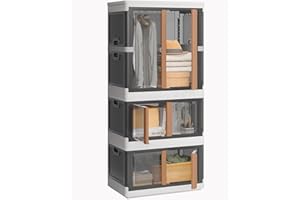 NETEL scatole plastica con coperchio, 150L e 2x72L contenitori plastica con ruote, scatole per vestiti rigide, contenitori salvaspazio, trasparenti e impilabili, clothes storage box