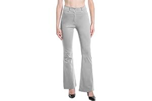 Laphilo Pantaloni da Donna Svasati Effetto Jeans Estensibile Vita Alta Skinny Push up Zampa Elefante Campana in Denim Slim Fit cod.3050