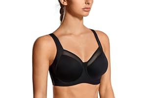 SYROKAN Soutien Gorge Sport Femme Maintien Extreme avec Armature Dos Nageur Impact Elevé Non Rembourré