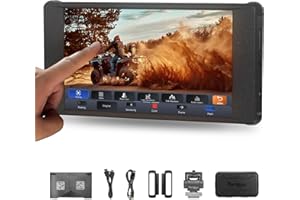 Portkeys PT6 Kamera Feldmonitor 5,2" mit Touchscreen, 600 Nits Helligkeit, Vertikalmodus, 3D-LUT-Ausgabe, großer Farbraum, Focus Peaking & RGB Wellenform, für DSLR Kameras (PT6)