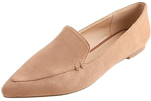 Feversole Flache Schuhe für Damen,Spitze Flache Schuhe，Klassische Ballerinas Profilsohle