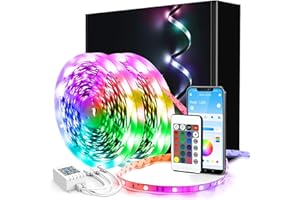 phopollo Led Strip Light, 40m led Light Strips with Remote & App Music Sync Mode Smart Flexible Lights for Bedroom Ceiling Party Stairs (20Mx2)
