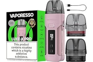 SURVIVAL BOYZ Vaporesso Luxe X Pro Vape Kit [Pink] - Available in 7 colours - 1500mAh Battery, Type-C Fast Charge, 40W Output, 0.42" OLED, Anti-Leak - Works with Luxe X, XR Pods & GTX coils - No Nicotine