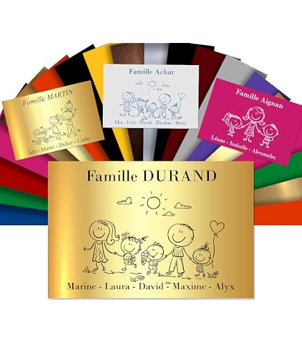 Plaque De Boîte Aux Lettres Personnalisable - Gravez Votre Nom, Logo Ou Motif - PVC 10x2.5 Cm - Plusieurs Couleurs (Beige Avec Dessin)