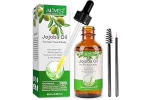 NUEDSFXO Jojobaöl Bio Oil-100% Reines Jojobaöl Haare für Haarwachstum Hautpflege, Natürliche Feuchtigkeitscreme Organic Jojoba Oil for Hair, Kosmetik, Gesicht, Bart, Nägel, Körpermassage Öl (60 ml)