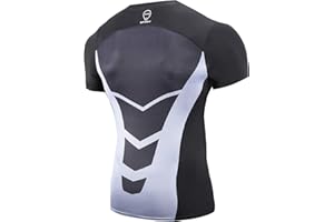 AMZSPORT Herren Kompressionsshirt Kurzarm Sport T-Shirt Funktionsshirt Laufshirt