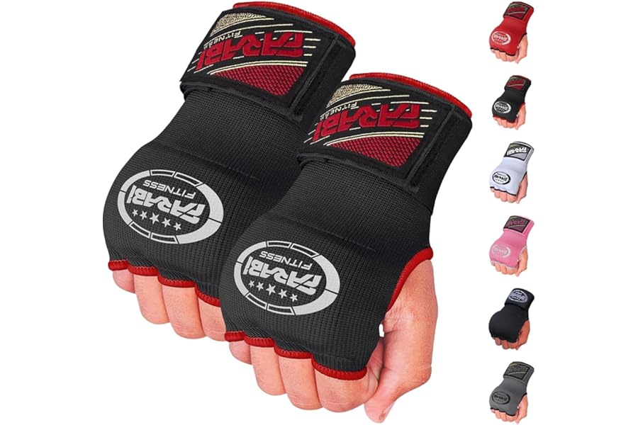 Farabi Kids Junior Inner Hand Wraps Gloves Easy Gel Padded Boxing Wraps with Wrist Wraps Pair