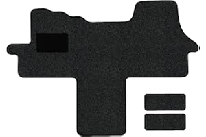 ALPHA-TEX PRODUKTIONS- UND HANDELS GMBH Jeu de Tapis Compatible avec Fiat Ducato, Type 250 (année de Construction 2006-2024), Hit Anthrazit | 1 PCE + 2 Tapis de Marche | Contour Noir