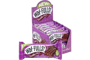 WafFULLS! Double Choc Waffles (12x 50g) - Soft Waffle Sandwich Breakfast Snacks Ready to Eat Snack for Kids and Adults Double Chocolate Bars Individually Wrapped Waffles Snacks Bulk Christmas Gifts