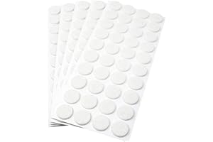 Adsamm® / 200 x deslizantes de Fieltro autoadhesivos/Blanco/ø 18 mm/Redondo/Deslizantes de Fieltro para Muebles de 3,5 mm de Grosor/Deslizantes para Muebles y Suelos