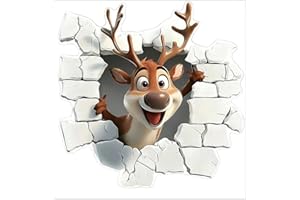 GENERISCH Weihnachts Toiletten Aufkleber | Spaß Wasserdicht Selbstklebend Weihnachtsmann Deko | Weihnachten Badezimmer Dekorationen | Für Täglichen Innenbereich Zuhause Wohnung Garten Herbst Winter