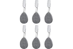 MANICAF Set mit 6 Tischdeckenbeschwerern aus Naturstein, mit Stahlklammern