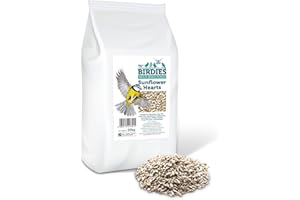 Birdies Sunflower Hearts- Bird Seed for Wild Birds -20kg Premium Husk Free Bakery Grade Kernels