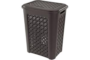 KREHER Tontarelli Porta Biancheria heria Arianna Forato lt50 Riordino e Lavanderia, Wenge, 50 Litri