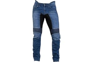 Juicy Trendz Men’s Motorcycle Jeans – Motorbike Riding Pants, Stretch Denim Biker Jeans with Removable Pads, Knee & Hip Protectors Safety Jeans for Men