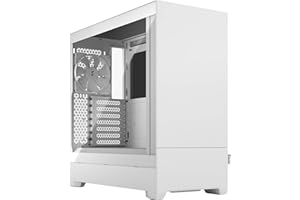 Fractal Design Pop Silent White - Tempered Glass Clear Tint - Bitumen panel and sound-dampening foam – TG side panel - Three 120 mm Aspect 12 fans included - ATX Silent Mid Tower PC Case