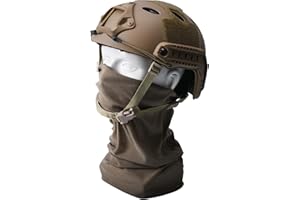 ‎TONGCAMO Tongcamo Militär Helm mit Multifunktionstuch Taktischer Helm Typ Fast PJ Airsoft Helm Sturzhelm für Airsoft Paintball Outdoor Freizeit