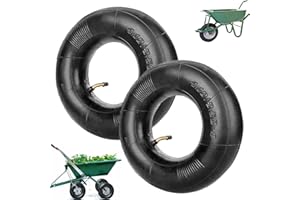 QHKLEW 2 Pièces 4.10/3.50-4 Chambre à air Remorque, Chambres à Air de Brouette, Chariot à Main Chariot de Jardin pour Chariot à Main, Chariot de Transport, Chariot De Jardin, Tondeuse à Gazon
