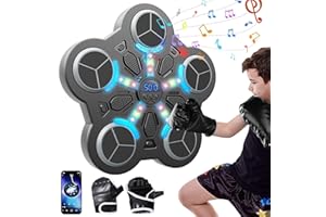 BAJBUMGN Music Boxing Machine, Blue-Tooth Musik Boxmaschine mit Boxhandschuhen, Wandmontiertes Boxziel, Boxtrainingsausrüstung für Kinder und Erwachsene
