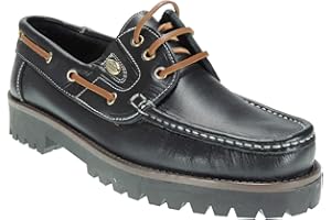 CALZADOS ROMERO Elegance - Mocasín Náutico en Piel para Hombre - Suela de Crepé de 3,5 cm de Grosor - Hecho en España - Mod 802.