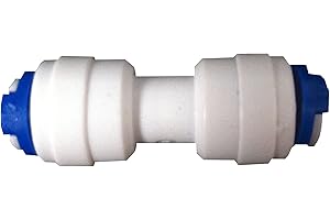 THE WATER FILTER MEN Raccord de connecteur droit égal Pushfit 1/4 "- Tuyau de réfrigérateur, Tube d'osmose inverse