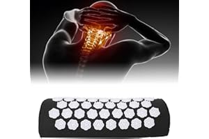 LZBBD Almohada de acupuntura, rollo de almohada de acupresión de hombro y cuello, rollo para yoga cervical, almohadas de masaje de acupresión, almohada de alivio del dolor de espalda para masaje relajación