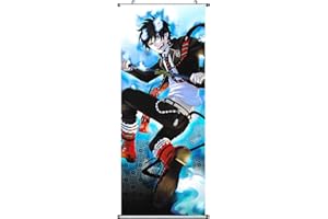 CoolChange Big Blue Exorcist scroll / Kakemono made of fabric, 100x40cm, Theme: Rin Okumura