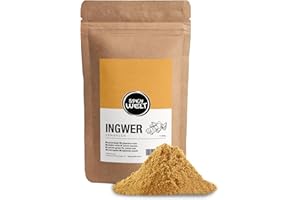 Spicy Welt Gingembre Moulu (250g) – Poudre de Gingembre (Zingiber Officinale) | Pour Curry, Wok, Pâtisserie & Infusion | Saveur Citronnée & Piquante | 100% Naturel, Sans Additifs