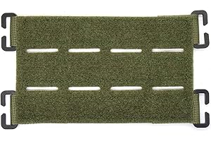 RALSPEC Adaptateur de panneau d'affichage d'identification MOLLE découpé au laser pour patchs de moral tactique, badges, sacs à dos, gilets, fermoirs, panneau de brassage (OD vert)