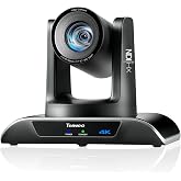 Tenveo PTZ Camera NDI 4K IA Auto-Tracking, 20x Optical Zoom, USB3.0/HDMI/LAN PoE for IP Live Streaming in Churches, Video Cal