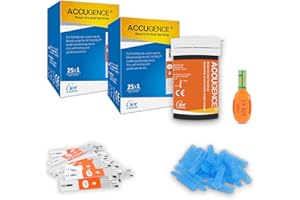 ACCUGENCE Uric Acid Test Strips 50pcs with 50 Lancets (Suitable for ACCUGENCE PM900 Meter)