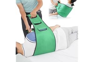 Leetye Mei Transfer Sling for Lifting Seniors, Elderly Bed Transfer Sling, Wide Back Curved Design Mobile Transfer Strap, Bedridden Patient Care Tool, Patient Care Back Lifting Strap (Green)