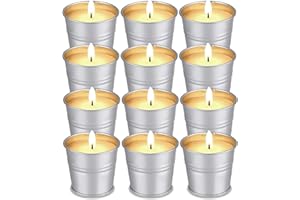 SOPHTAIGT Citronella Candles Outdoor,12 Pack Citronella Candles for Patio, Summer Outdoor Candles Bulk for Home Garden Yard Balcony Camping Indoor Decorative, Natural Soy Wax Candle for Long Time Burning
