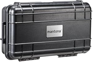 Mantona Outdoor Fotokoffer XS - Wasserdichter Kamerakoffer inkl. zuschneidbare Schaumstoffeinlagen, staubdicht & stoßfest, ideal für Gopro & Zubehör (23.9x14.4x7cm)