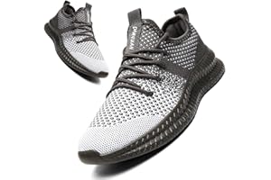 Linenghs Mens Running Trainers Fashion Lightweight Walking Shoes Casual Breathable Gym Tennis Fitness Sport Sneakers