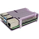 Raspberry Pi 4 Aluminium Armour - Heatsink Case for Raspberry Pi 4 Model B (Light Purple)