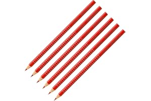 ‎FABER-CASTELL Faber-Castell 205069 - Buntstifte Colour Grip, Morgenrot, 6 Stück, bruchsicher, Buntstifte für Erwachsene und Kinder