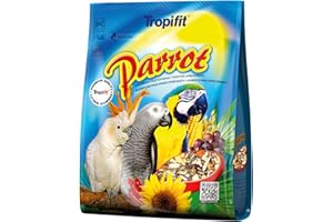 TROPIFIT PARROT 1000g - è un mangime ricco, a base di ingredienti naturali selezionati, sviluppato per grandi pappagalli