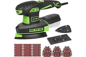 GALAX PRO 250W 2-in-1 Detail Sanders and Sheet Sanders, 6000-12000 RPM 6 Variable Speed Multi-Function Sander with Dust Box, Electric Sander for Sanding and Polishing Wood and Metal, 12 Sandpaper