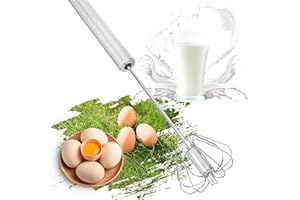 Fouet semi-automatique, fouet manuel en acier inoxydable, batteur à lait, mélangeur rotatif pour fouet, batteur et remuer