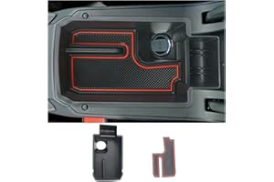 CDEFG Compatibile con Seat Leon mk4 KL Cupra Formentor 2020-2023 2024 Vano Portaoggetti Bracciolo Scatola di Controllo Centrale Organizer con Tappetino Antiscivolo Leon 4 2024 Accessori (Rosso)