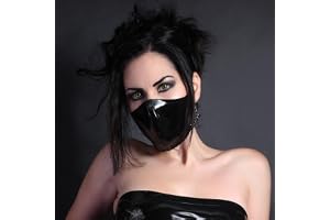 SALANSEX Justerbar handgjord latex ansiktsmask svart mode tvättbar (1 st)