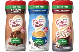 GIFTOLUXE Nestlé Coffee Mate Sugar Free Powdered Creamer | Chocolate, French Vanilla and Vanilla Caramel | 3 x 289g