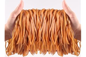 LONELY HIGH HEELS Gumki 65 szt. grubych gumek, 200 x 4 mm, mocne, rozciągliwe, naturalne, elastyczne, wytrzymałe, szerokie gumki do domu, biura, przyborów szkolnych