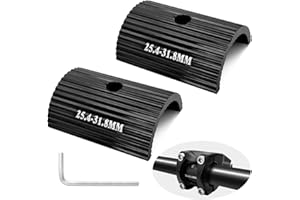 KALEXION Lot de 2 adaptateurs de guidon de vélo Spacer 25,4 à 31,8 mm - Adaptateur de potence pour guidon de vélo avec diamètre de 25,4 mm sur guidon de VTT 31,8 mm - En aluminium - Pour vélo de course et VTT