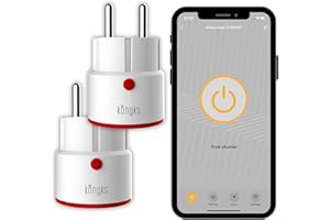 Prises connectées Konyks Priska MAX 3 FR DUAL PACK - WiFi+BT, Fonctions avancées, 16A, compteur de consommation, compatible Alexa, Google Home & Tuya, lot de 2