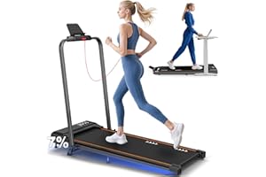 VOWVIT Tapis de Course Inclinable Walking Pad: avec Moteur de 2,25CV/2.5CV, Tapis de Marche Capacité 110kg/120kg,Vitesse de 1-6 km/h / 1-12 km/h, Inclinaison de 7%