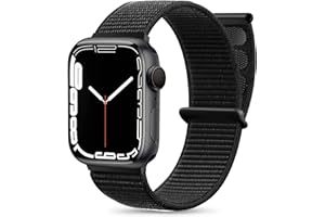 Maledan Nylonowy pasek kompatybilny z Apple Watch 44 mm, 38 mm, 42 mm, 40 mm, 41 mm, 45 mm, 49 mm, regulowany, sportowy, kompatybilny z iWatch Series 9, 8, 7, 6, 5, 4, 3, 2, 1, SE