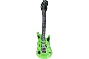 TOYLAND 1 x Abendkleid Rock N Roll Party-Neon Coloured Aufblasbare Gitarre Green [Spielzeug]