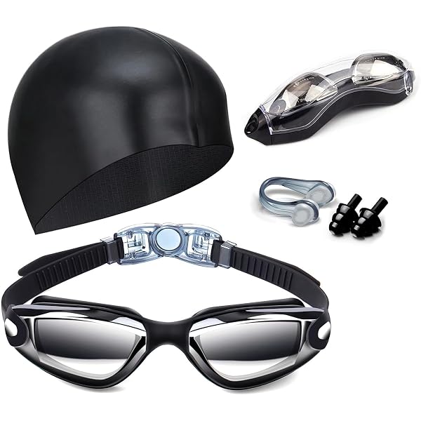 Schwimmbrille 2er Set Mit Weitsicht & Antibeschlag – Inkl. Ohrstöpsel & Nasenklammer – UV-Schutz, Auslaufsicher Für Erwachsene